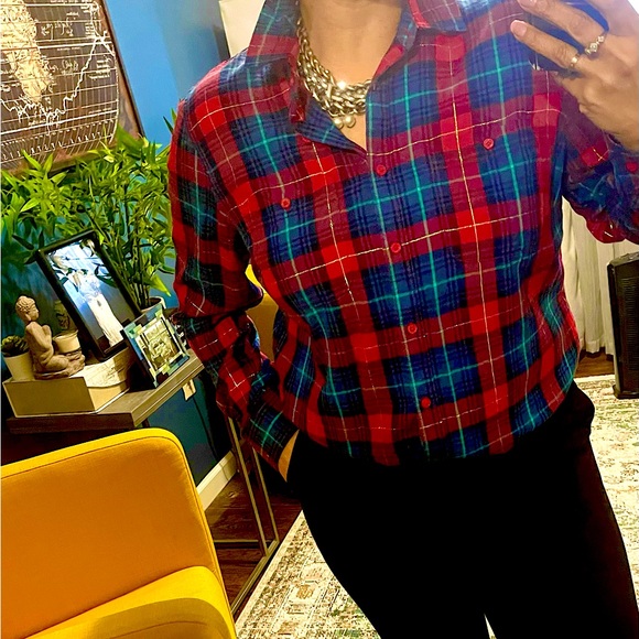 Plaid button down - Picture 2 of 5